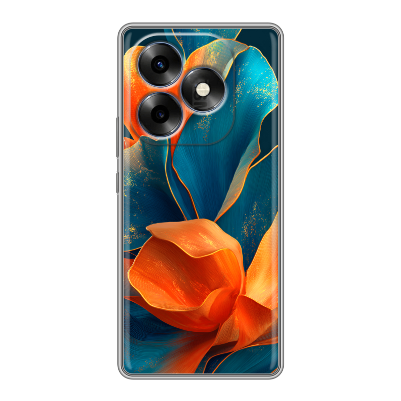 Силиконовый чехол на Itel S23 Plus с принтом Цветы Силиконовый чехол на Itel S23 Plus с принтом Цветы