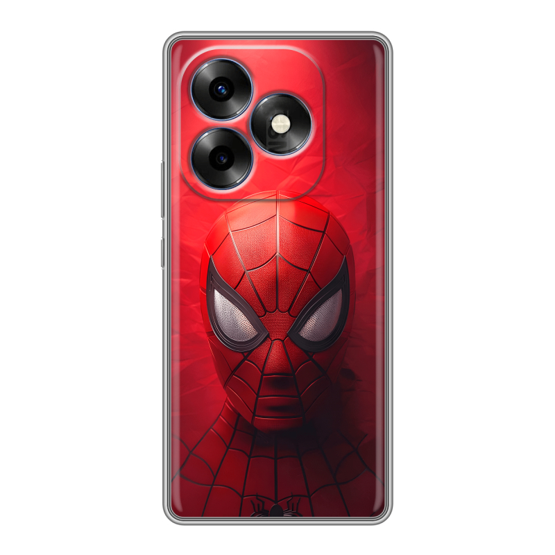Силиконовый чехол на Itel S23 Plus с принтом Spiderman Человек паук Силиконовый чехол на Itel S23 Plus с принтом Spiderman Человек паук