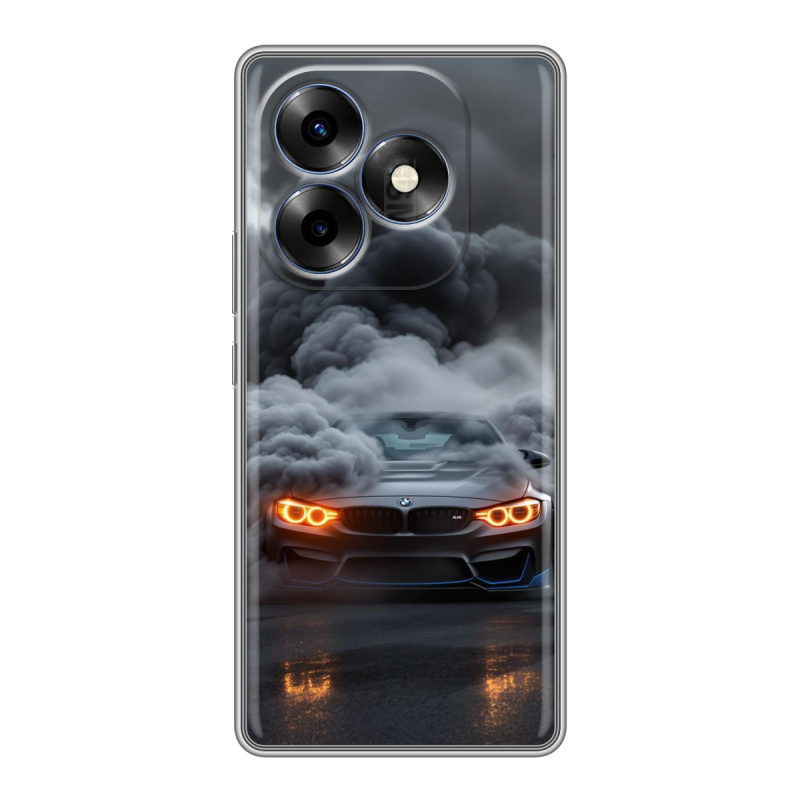 Силиконовый чехол на Itel S23 Plus с принтом BMW БМВ Силиконовый чехол на Itel S23 Plus с принтом BMW БМВ