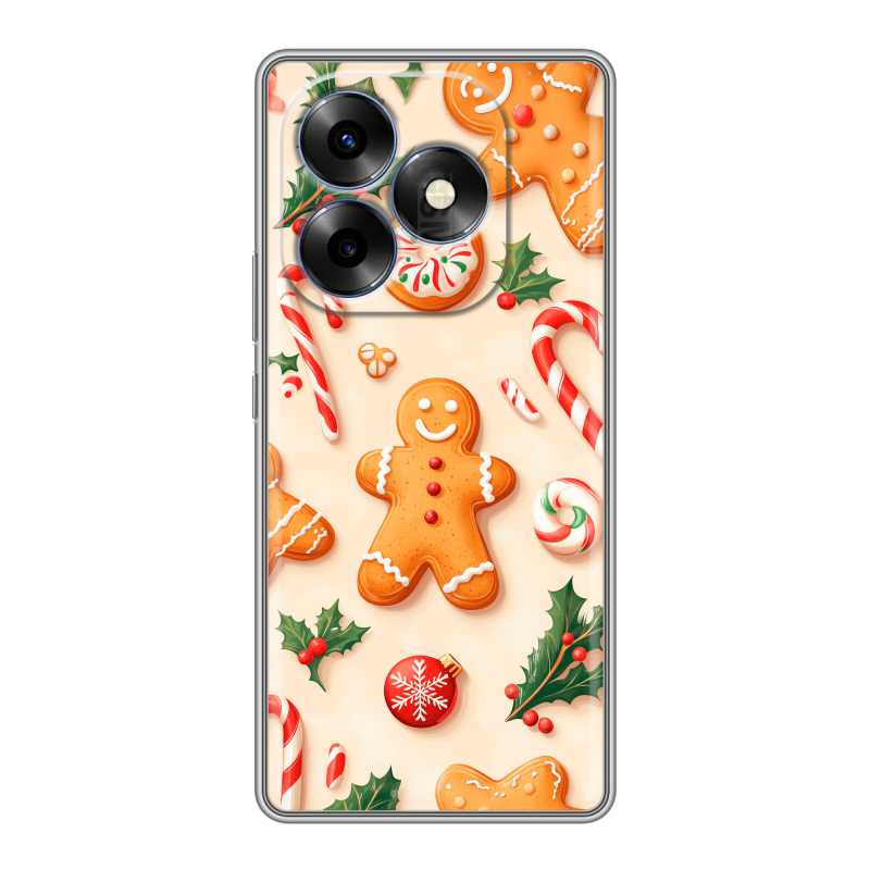 Силиконовый чехол на Itel S23 Plus с принтом Новый год Силиконовый чехол на Itel S23 Plus с принтом Новый год