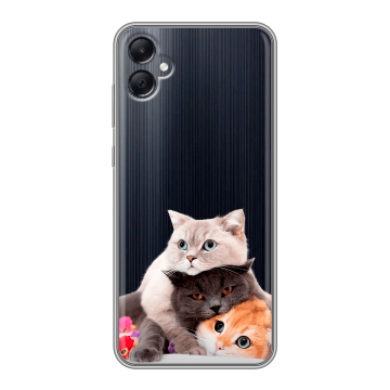 Силиконовый чехол на Samsung Galaxy A05 с принтом Кошки Силиконовый чехол на Samsung Galaxy A05 с принтом Кошки