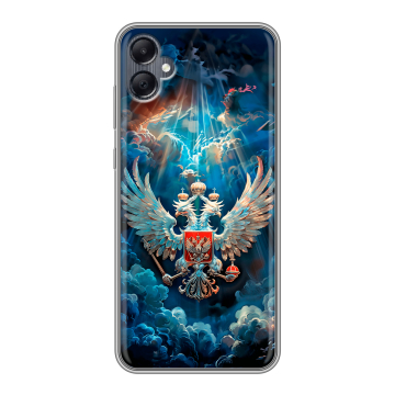 Силиконовый чехол на Samsung Galaxy A05 с принтом Герб флаг России Силиконовый чехол на Samsung Galaxy A05 с принтом Герб флаг России