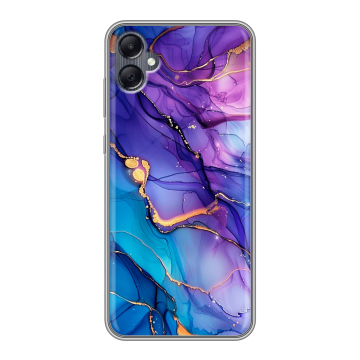 Силиконовый чехол на Samsung Galaxy A05 с принтом синий мрамор Силиконовый чехол на Samsung Galaxy A05 с принтом синий мрамор
