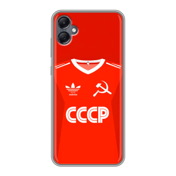 Силиконовый чехол на Samsung Galaxy A05 с принтом Флаг Герб СССР Силиконовый чехол на Samsung Galaxy A05 с принтом Флаг Герб СССР