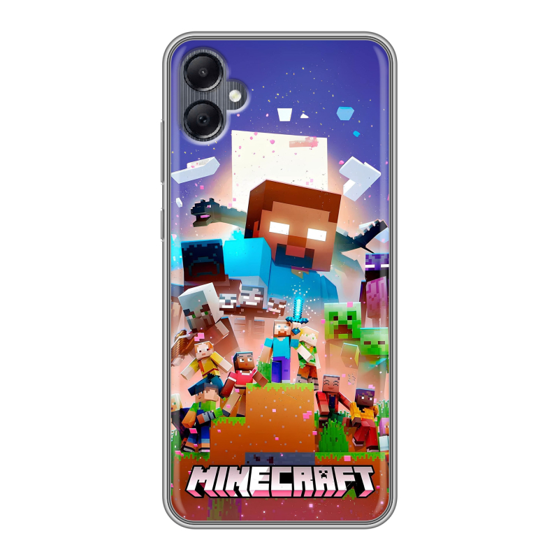 Силиконовый чехол на Samsung Galaxy A05 с принтом Майнкрафт Minecraft Силиконовый чехол на Samsung Galaxy A05 с принтом Майнкрафт Minecraft