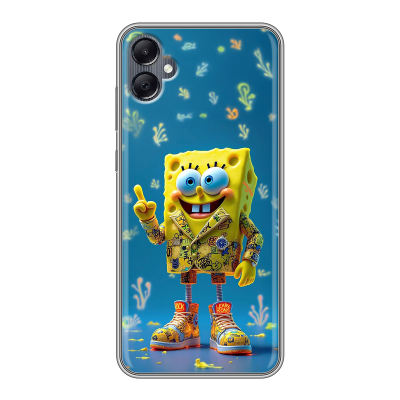Силиконовый чехол на Samsung Galaxy A05 с принтом Спанч боб Спанчбоб Силиконовый чехол на Samsung Galaxy A05 с принтом Спанч боб Спанчбоб