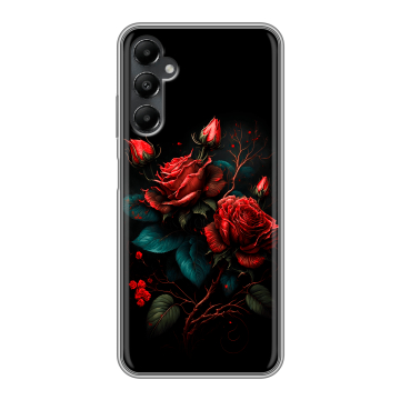 Силиконовый чехол на Samsung Galaxy A05s с принтом Розы красные Силиконовый чехол на Samsung Galaxy A05s с принтом Розы красные