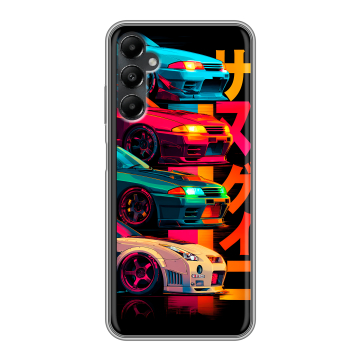 Силиконовый чехол на Samsung Galaxy A05s с принтом Гоночные машины Силиконовый чехол на Samsung Galaxy A05s с принтом Гоночные машины
