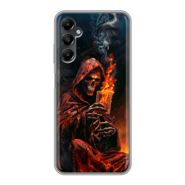Силиконовый чехол на Samsung Galaxy A05s с принтом Скелет и карты Силиконовый чехол на Samsung Galaxy A05s с принтом Скелет и карты