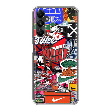 Силиконовый чехол на Samsung Galaxy A05s с принтом Найк Nike яркий Силиконовый чехол на Samsung Galaxy A05s с принтом Найк Nike яркий