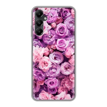 Силиконовый чехол на Samsung Galaxy A05s с принтом лавандовые розы Силиконовый чехол на Samsung Galaxy A05s с принтом лавандовые розы