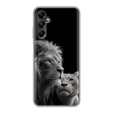 Силиконовый чехол на Samsung Galaxy A05s с принтом Лев кошки Силиконовый чехол на Samsung Galaxy A05s с принтом Лев кошки
