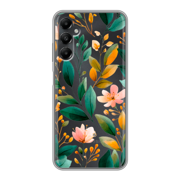 Силиконовый чехол на Samsung Galaxy A05s с принтом Цветы паттерн Силиконовый чехол на Samsung Galaxy A05s с принтом Цветы паттерн