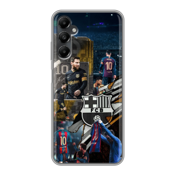 Силиконовый чехол на Samsung Galaxy A05s с принтом Messi Barcelona Силиконовый чехол на Samsung Galaxy A05s с принтом Messi Barcelona