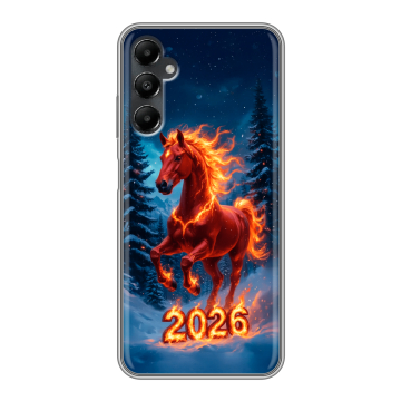 Силиконовый чехол на Samsung Galaxy A05s с принтом Новый год коня Силиконовый чехол на Samsung Galaxy A05s с принтом Новый год коня