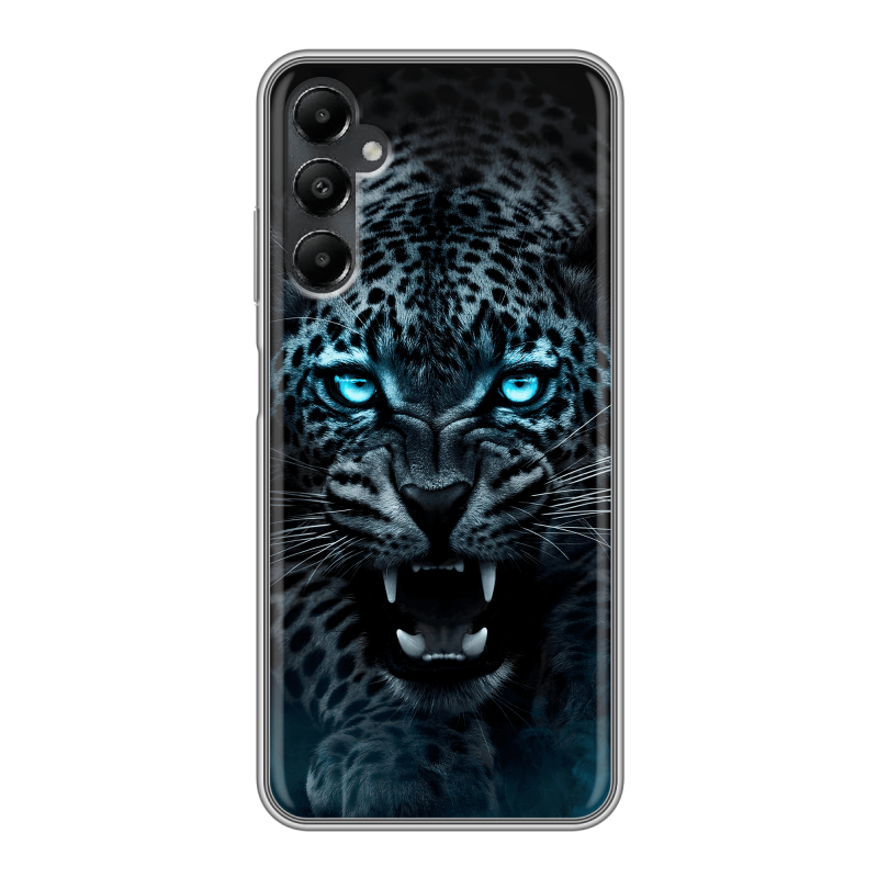 Силиконовый чехол на Samsung Galaxy A05s с принтом Темный леопард Силиконовый чехол на Samsung Galaxy A05s с принтом Темный леопард