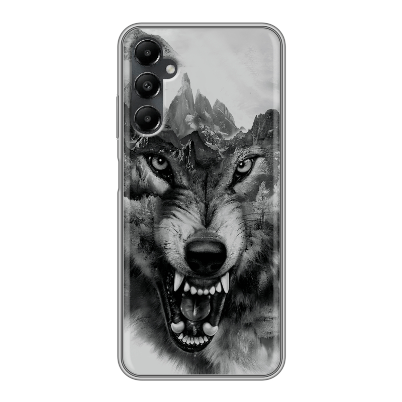 Силиконовый чехол на Samsung Galaxy A05s с принтом Волк Силиконовый чехол на Samsung Galaxy A05s с принтом Волк
