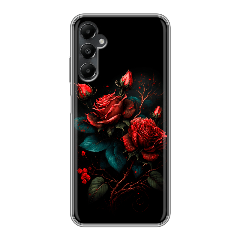 Силиконовый чехол на Samsung Galaxy A05s с принтом Розы красные Силиконовый чехол на Samsung Galaxy A05s с принтом Розы красные