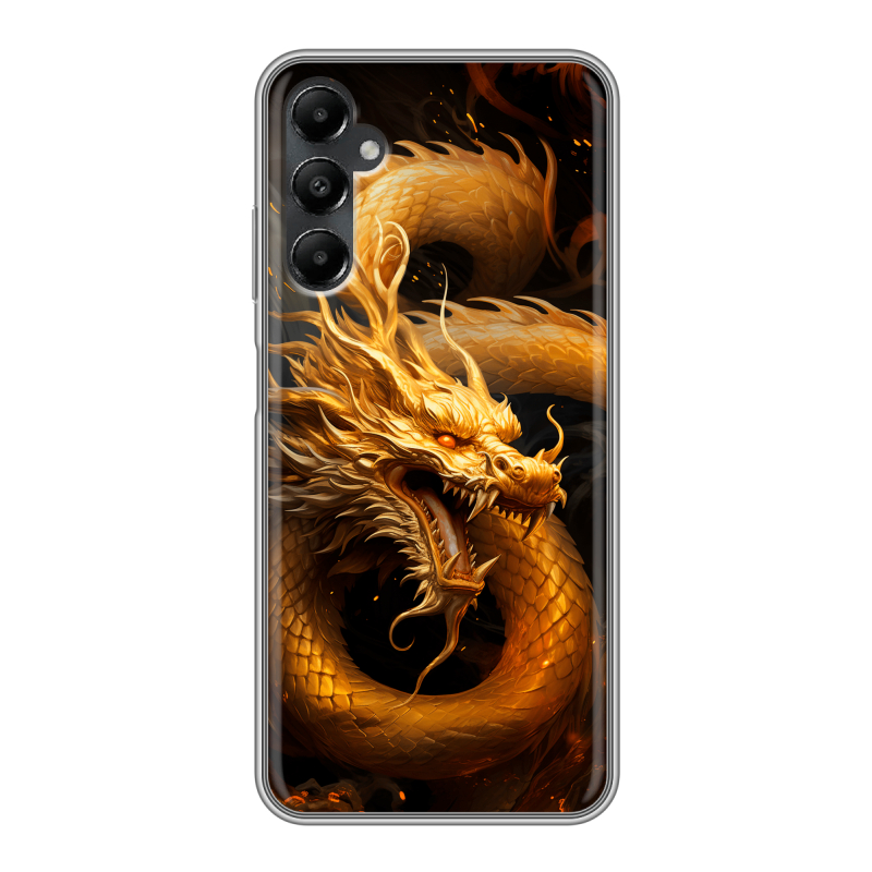 Силиконовый чехол на Samsung Galaxy A05s с принтом Золотой дракон Силиконовый чехол на Samsung Galaxy A05s с принтом Золотой дракон