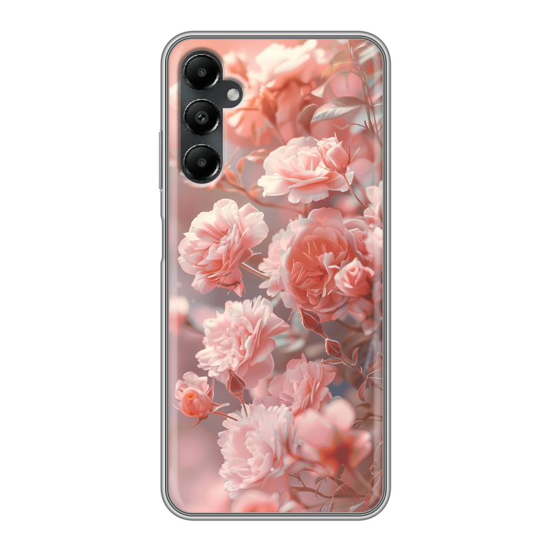 Силиконовый чехол на Samsung Galaxy A05s с принтом Розовые розы Силиконовый чехол на Samsung Galaxy A05s с принтом Розовые розы