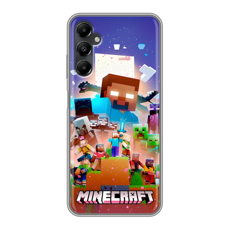 Силиконовый чехол на Samsung Galaxy A05s с принтом Майнкрафт Minecraft Силиконовый чехол на Samsung Galaxy A05s с принтом Майнкрафт Minecraft