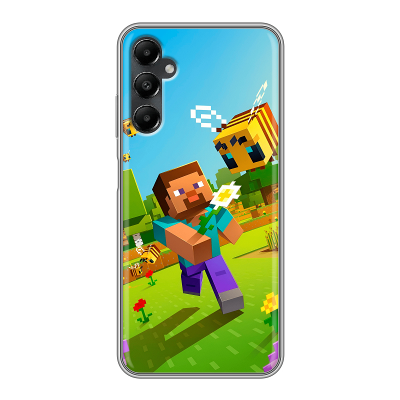 Силиконовый чехол на Samsung Galaxy A05s с принтом Майнкрафт Minecraft Силиконовый чехол на Samsung Galaxy A05s с принтом Майнкрафт Minecraft