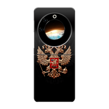 Пластиковый чехол на Tecno Phantom V Flip с принтом Герб России