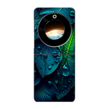 Пластиковый чехол на Tecno Phantom V Flip с принтом Листья