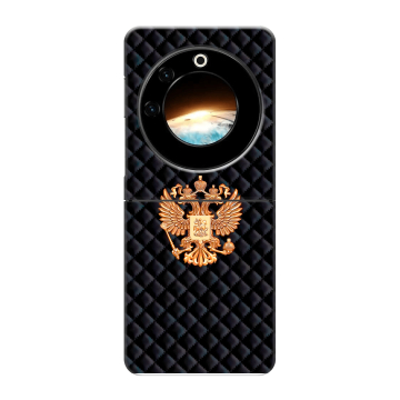 Пластиковый чехол на Tecno Phantom V Flip с принтом Герб России принт