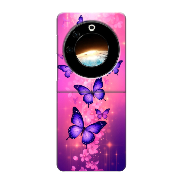 Пластиковый чехол на Tecno Phantom V Flip с принтом Бабочки