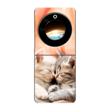 Пластиковый чехол на Tecno Phantom V Flip с принтом Котята