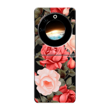 Пластиковый чехол на Tecno Phantom V Flip с принтом Розы Пластиковый чехол на Tecno Phantom V Flip с принтом Розы