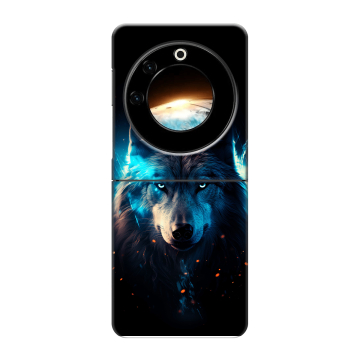 Пластиковый чехол на Tecno Phantom V Flip с принтом Волк ночной Пластиковый чехол на Tecno Phantom V Flip с принтом Волк ночной