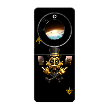 Пластиковый чехол на Tecno Phantom V Flip с принтом Золотой скрудж макдак Пластиковый чехол на Tecno Phantom V Flip с принтом Золотой скрудж макдак