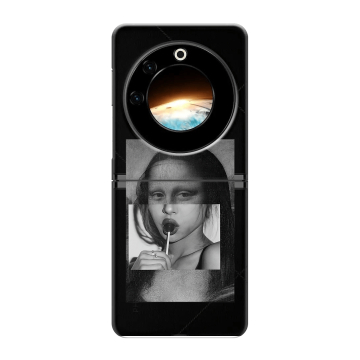 Пластиковый чехол на Tecno Phantom V Flip с принтом Мона Лиза Пластиковый чехол на Tecno Phantom V Flip с принтом Мона Лиза