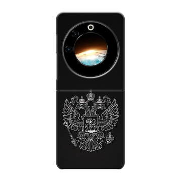 Пластиковый чехол на Tecno Phantom V Flip с принтом Герб России Пластиковый чехол на Tecno Phantom V Flip с принтом Герб России