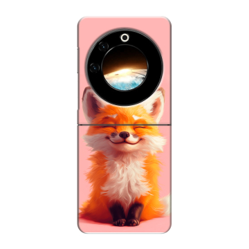 Пластиковый чехол на Tecno Phantom V Flip с принтом милая лиса