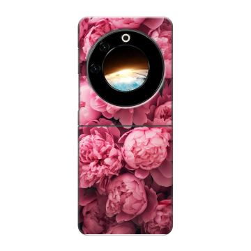 Пластиковый чехол на Tecno Phantom V Flip с принтом цветы пионы Пластиковый чехол на Tecno Phantom V Flip с принтом цветы пионы