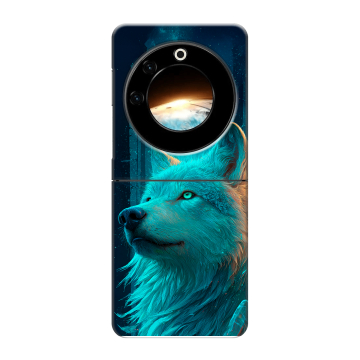 Пластиковый чехол на Tecno Phantom V Flip с принтом бабочки саккура