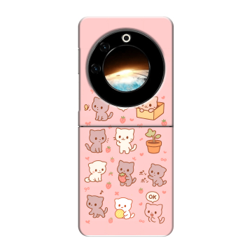 Пластиковый чехол на Tecno Phantom V Flip с принтом Hello Kitty Хелоу Кити