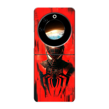 Пластиковый чехол на Tecno Phantom V Flip с принтом человек паук spiderman