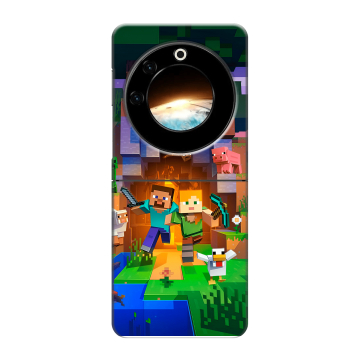 Пластиковый чехол на Tecno Phantom V Flip с принтом Майнкрафт Minecraft Пластиковый чехол на Tecno Phantom V Flip с принтом Майнкрафт Minecraft