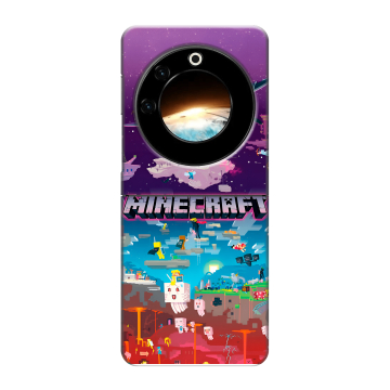 Пластиковый чехол на Tecno Phantom V Flip с принтом Майнкрафт Minecraft Пластиковый чехол на Tecno Phantom V Flip с принтом Майнкрафт Minecraft