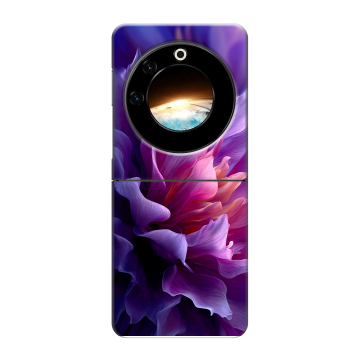 Пластиковый чехол на Tecno Phantom V Flip с принтом женский цветы