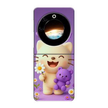 Пластиковый чехол на Tecno Phantom V Flip с принтом для девочек Пластиковый чехол на Tecno Phantom V Flip с принтом для девочек