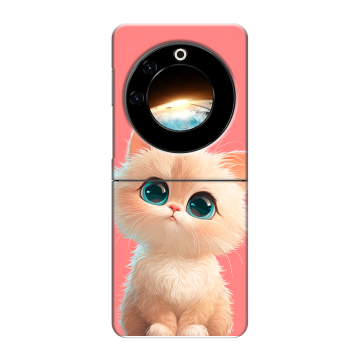 Пластиковый чехол на Tecno Phantom V Flip с принтом Розовый котенок