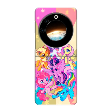 Пластиковый чехол на Tecno Phantom V Flip с принтом My little pony Дружба чудо