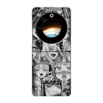 Пластиковый чехол на Tecno Phantom V Flip с принтом Ahegao Ахегао Аниме