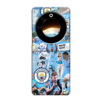 Пластиковый чехол на Tecno Phantom V Flip с принтом Man City Манчестер Сити