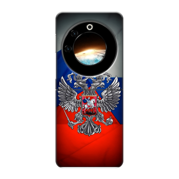 Пластиковый чехол на Tecno Phantom V Flip с принтом Флаг России